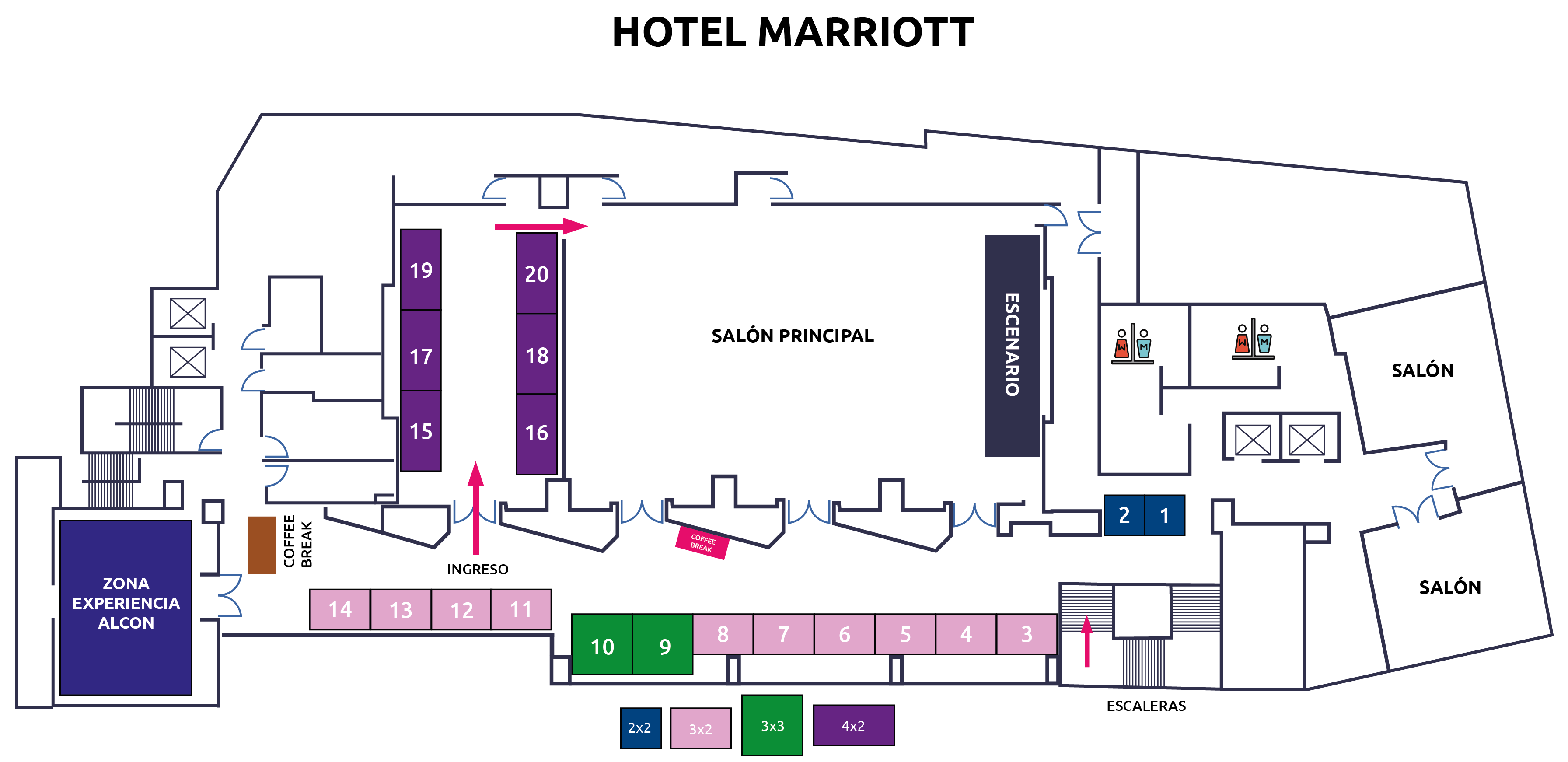 planimetria stands Marriot